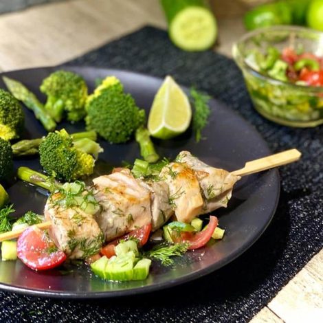 Brochettes de Thon et Saumon