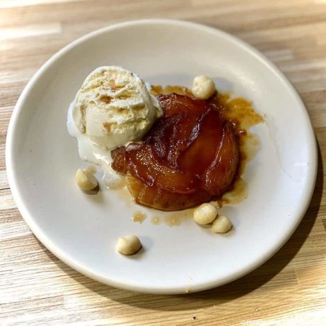 Tatin sans pâte et allégée en sucre