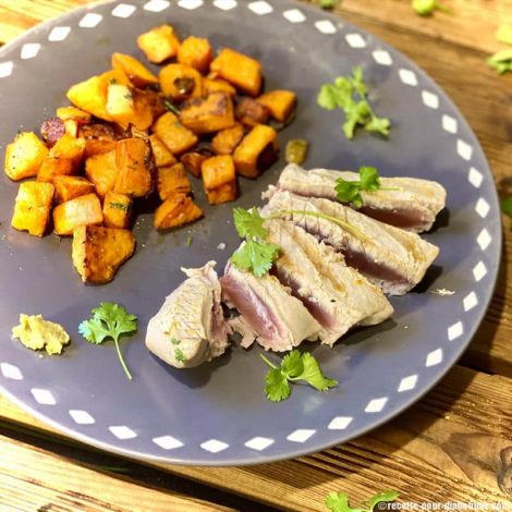 Thon mi-cuit aux Patates douces