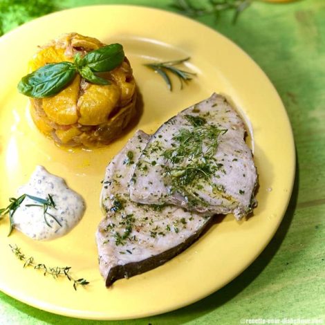 Espadon mariné aux herbes et légumes de Provence