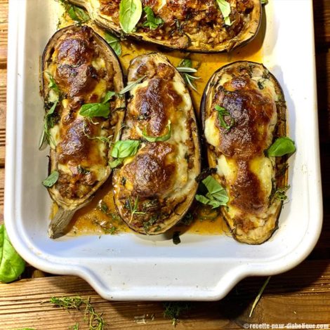 Aubergines farcies à la viande hachée