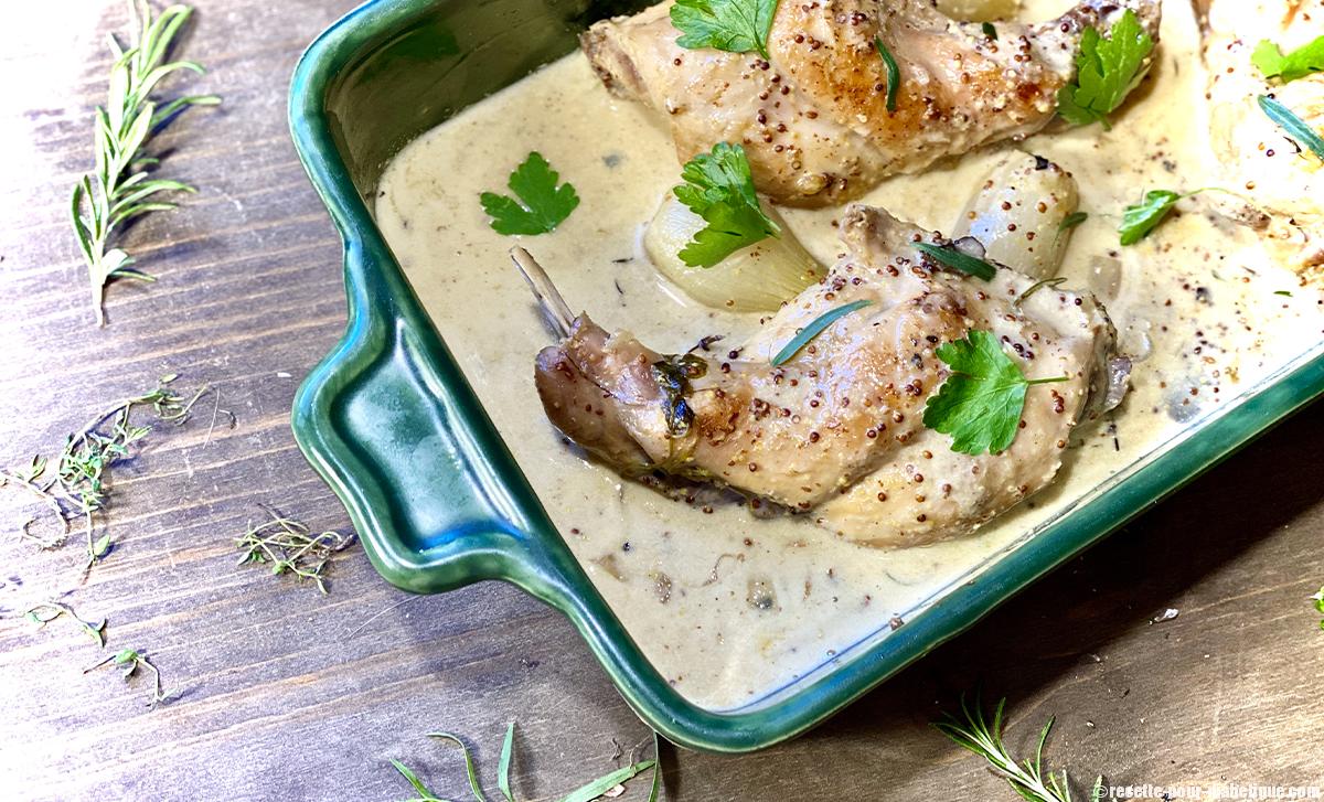Lapin à la Moutarde et aux Herbes