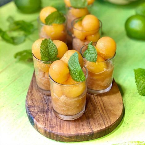 Verrines de melon et granité au Porto