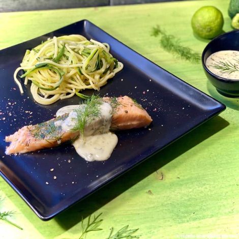 Saumon cuit sous vide sauce Aneth