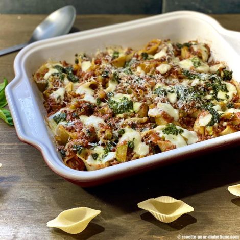 Conchiglie farcis au Boeuf et Courgette