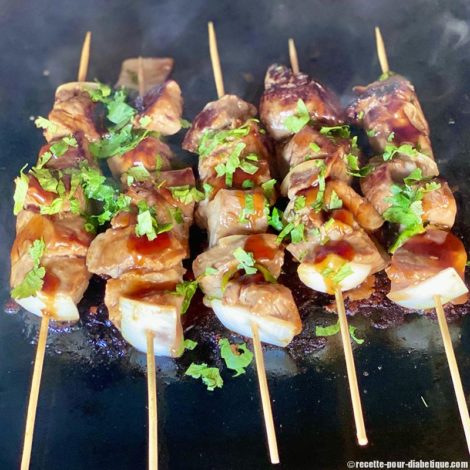Brochettes de Porc Teriyaki (sans sucre)