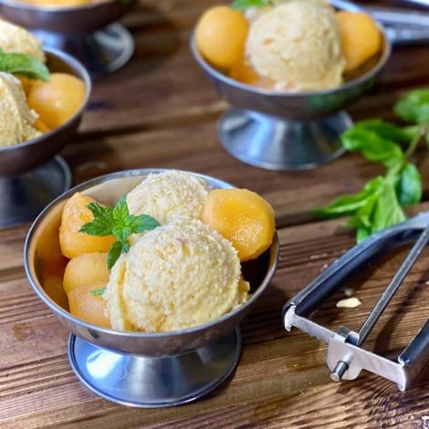 Glace au melon (saveur Mojito) sans sorbetière