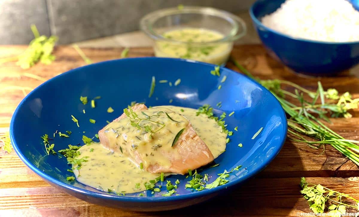 Saumon à la sauce Béarnaise maison