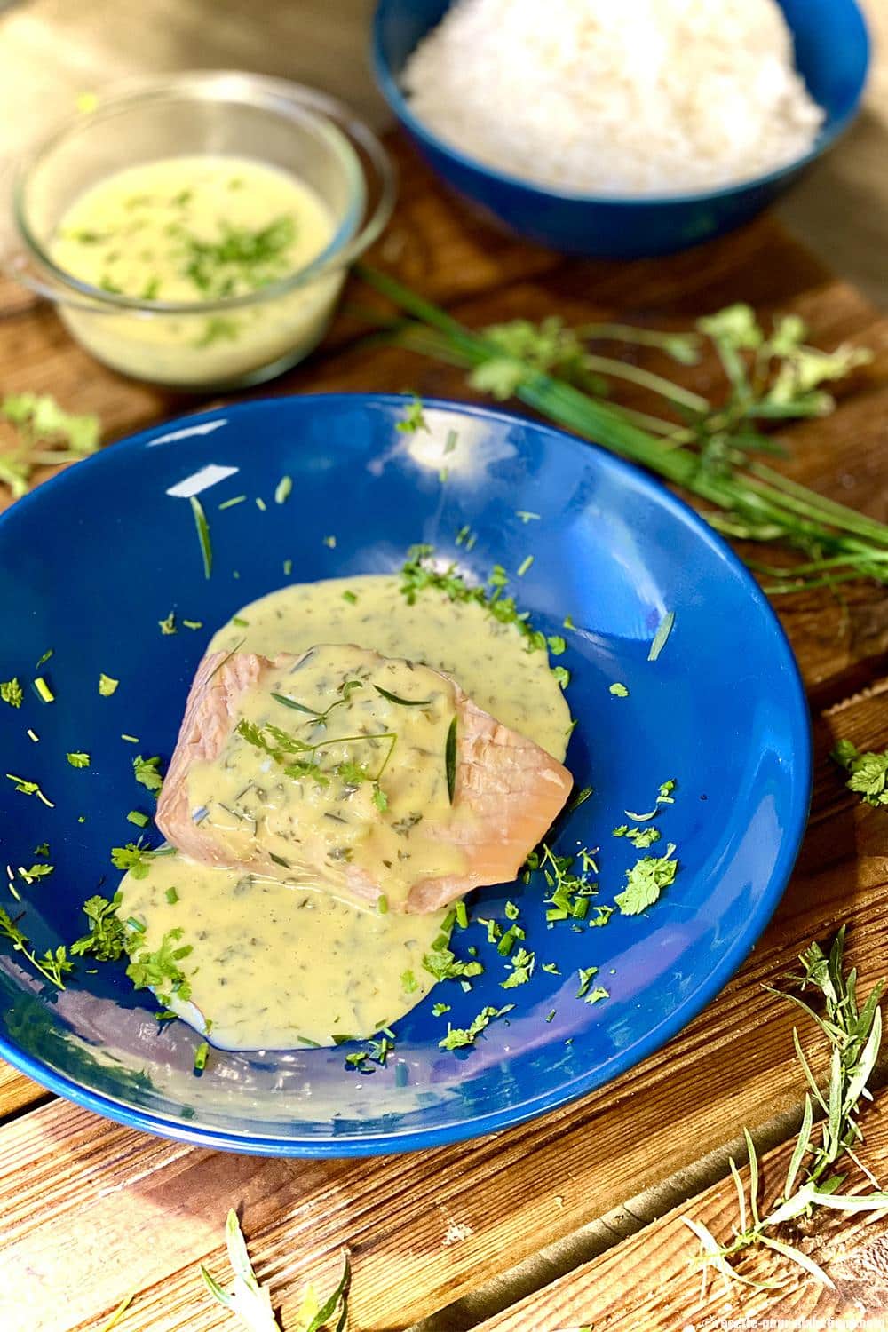 Saumon à la sauce Béarnaise maison