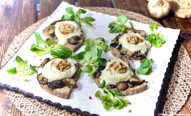 chevre-shiitake