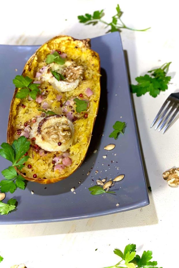 courge spaghetti gratin
