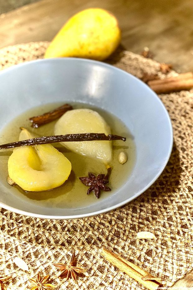 poire pochée aux épices