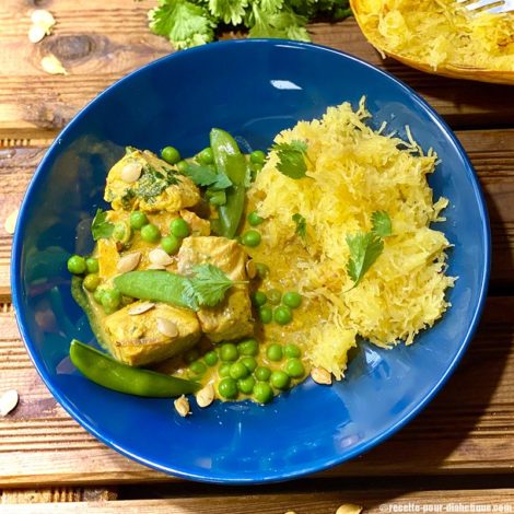 Courge Spaghetti et Saumon au Curry