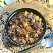 Boeuf Bourguignon fondant aux Champignons et Oignons