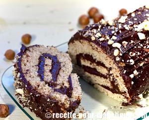 Bûche IG Bas - Noisette et Pâte à tartiner Chocolat