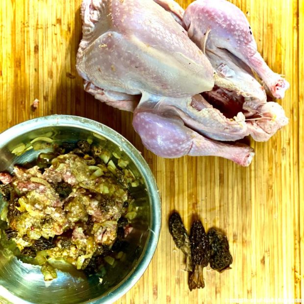 Dinde de Noël farcie aux Morilles et Foie gras