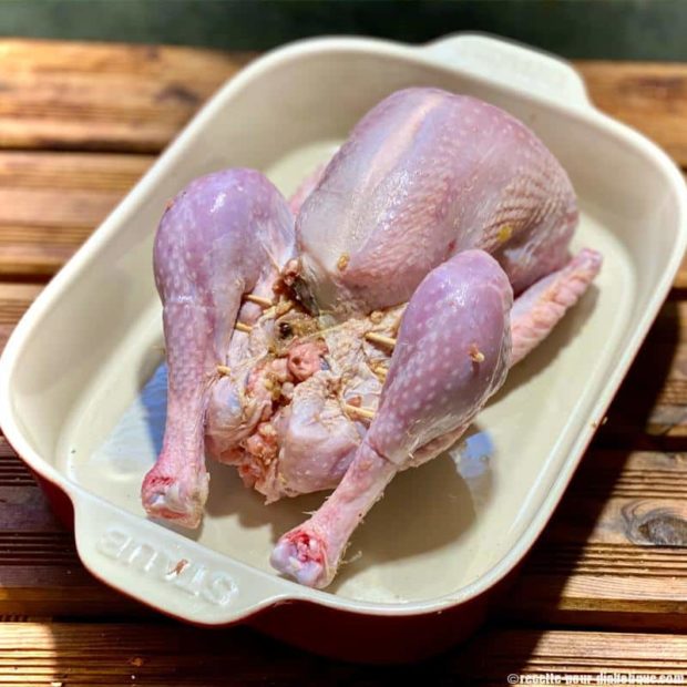 Dinde de Noël farcie aux Morilles et Foie gras