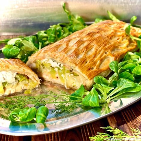 Feuillantine au Saumon, Poireaux et Chèvre