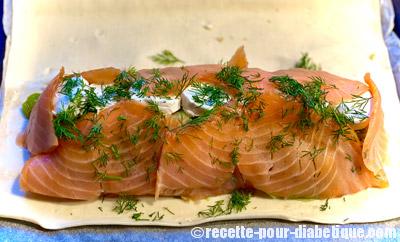 Feuillantine au Saumon, Poireaux et Chèvre