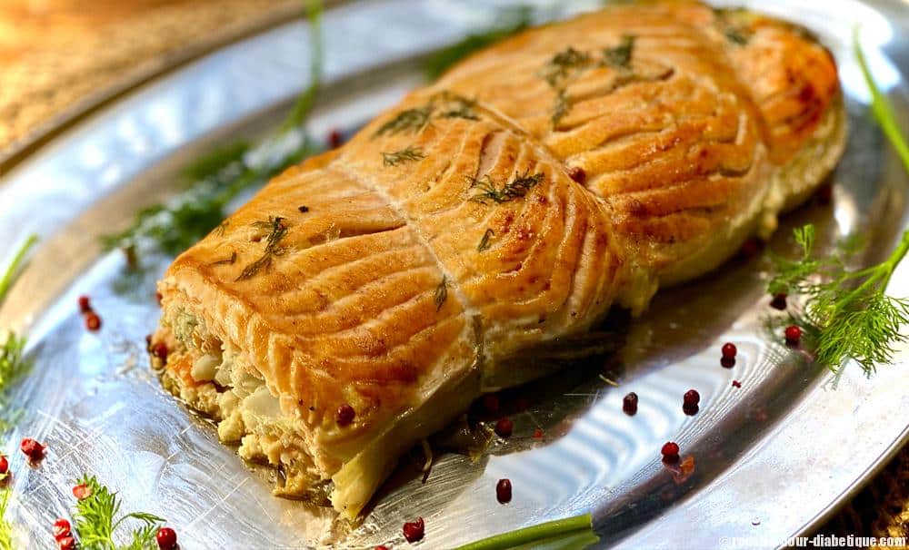 Rôti de Saumon farci aux Saint Jacques (maison)