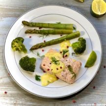Saumon et légumes à la vapeur
