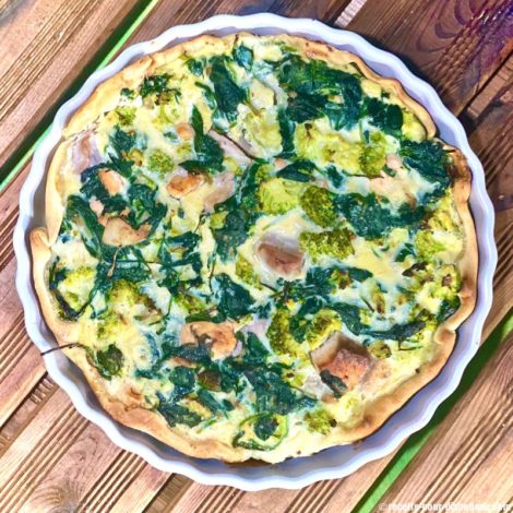 Tarte aux Épinards, Brocoli et Saumon