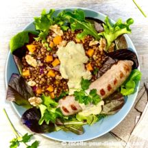 Salade de lentilles à la saucisse de Toulouse