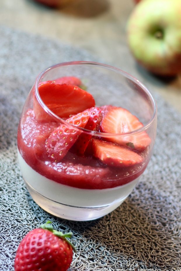 panna cotta fraise pommes