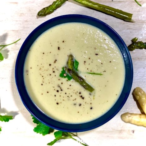 Velouté aux Queues d'asperges et Saint-Moret