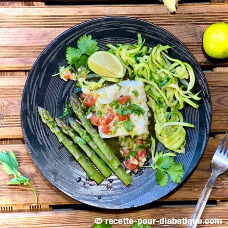 Dos d'Églefin et légumes vapeur à la sauce vierge