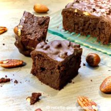 Brownie allégé nappé purée de cacahuète (IG bas)