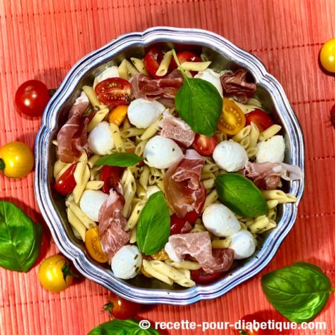 Salade à l'Italienne : Pâtes, Mozzarella, Speck ...