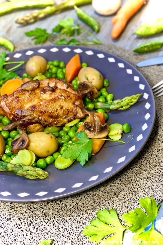 suprême de pintade aux légumes