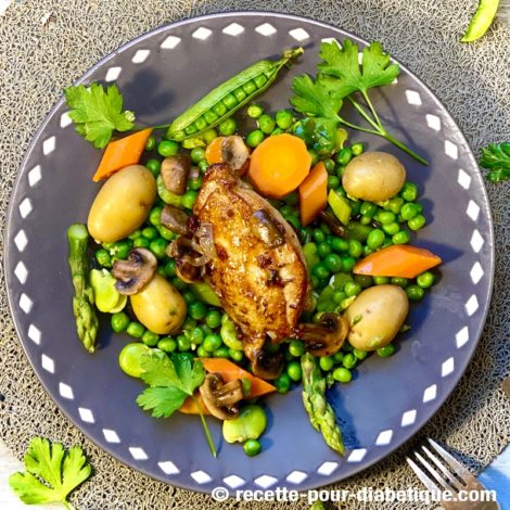 Suprême de Pintade et sa Jardinière de légumes
