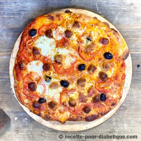 Pizza orientale à la pâte semi complète