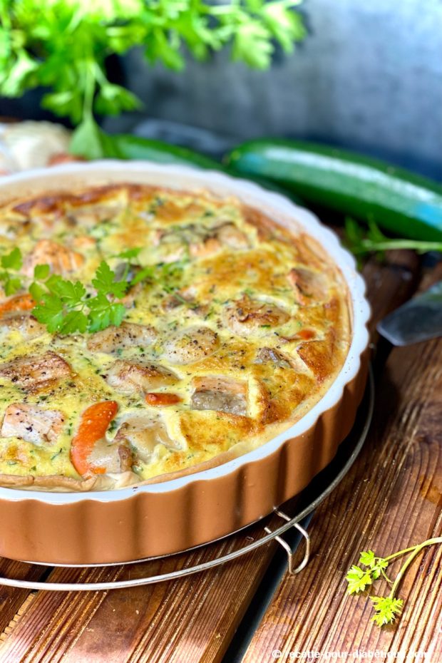 quiche saumon saint jacques courgettes