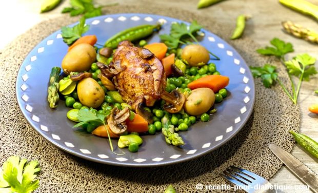 pintade légumes de saison