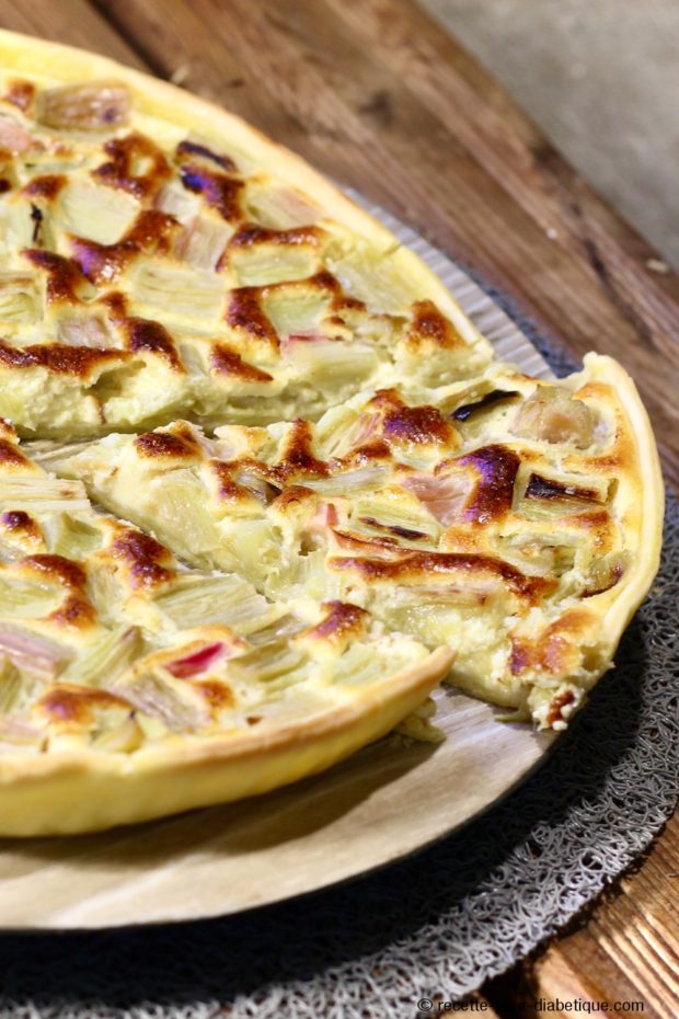 Tarte à la Rhubarbe sans sucre