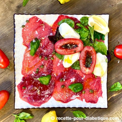 Carpaccio de Boeuf Tomate Mozza