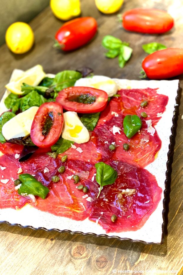 carpaccio tomate mozzarella