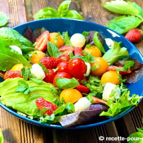 Salade fraîcheur Melon, Fraises, Avocat ...