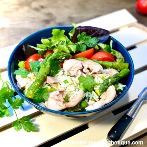 Salade au Poulet et Riz (on cuisine les restes)