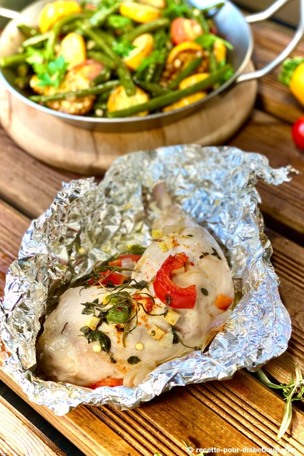 cuisse de poulet papillotte