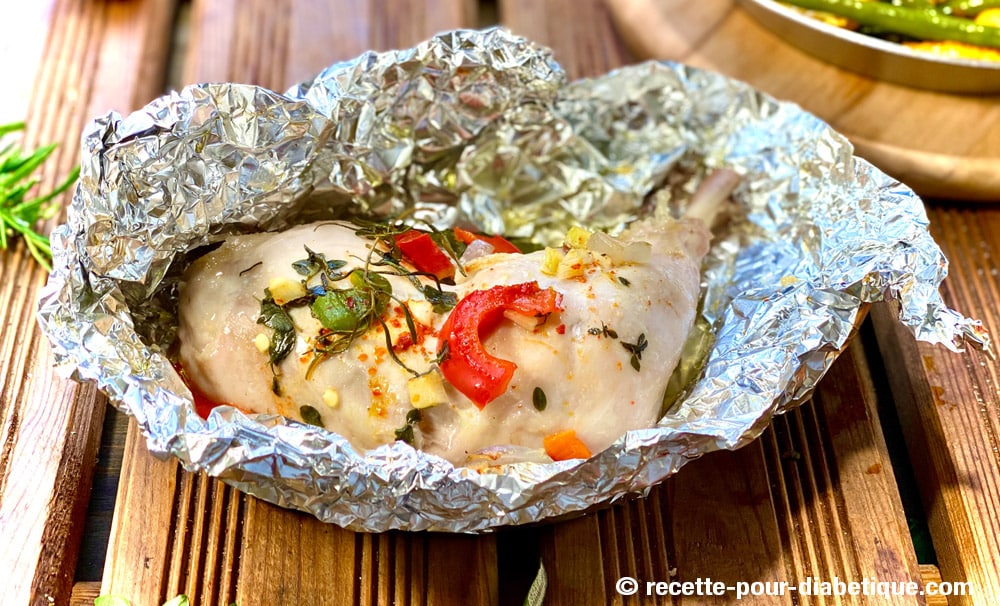 Cuisse de poulet en papillote à la provençale