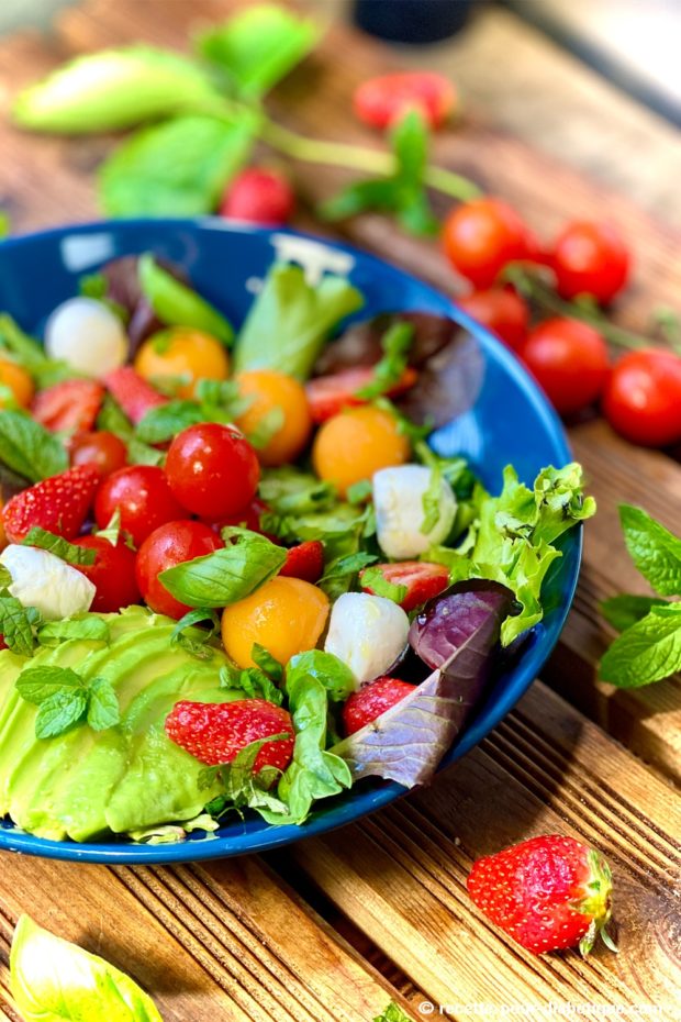 salade fraise melon avocat
