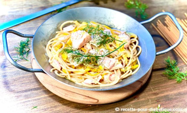 pâtes complètes saumon