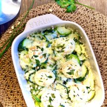 Gratin de Courgettes et Chèvre aux herbes