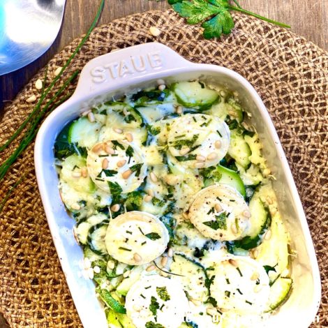 Gratin de Courgettes et Chèvre aux herbes