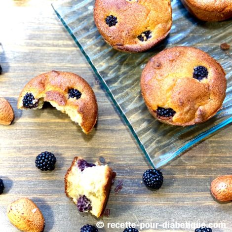 Muffins Amandes et Mûres (Ig Bas)