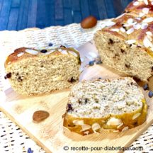 Pain brioché IG Bas aux Amandes et Chocolat